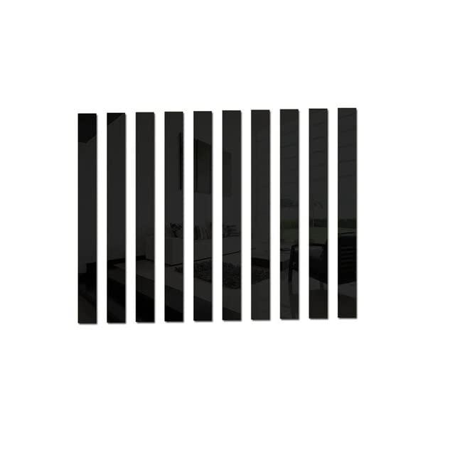10pcs/Mirror Lines Acrylic 3D Wall Sticker Living Room Home Decoration Self-Adhesive Ceiling Waist Line Dining Room Wall Decoration