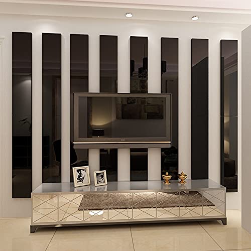 10pcs/Mirror Lines Acrylic 3D Wall Sticker Living Room Home Decoration Self-Adhesive Ceiling Waist Line Dining Room Wall Decoration