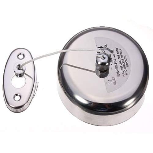 Stainless Steel Retractable and Lockable Cloths line-Set of 2