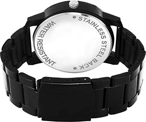 Vgiil - Stainless Steel Watch Series Analogue Men's Watch (Black Dial Mens Long Colored Strap) -W219