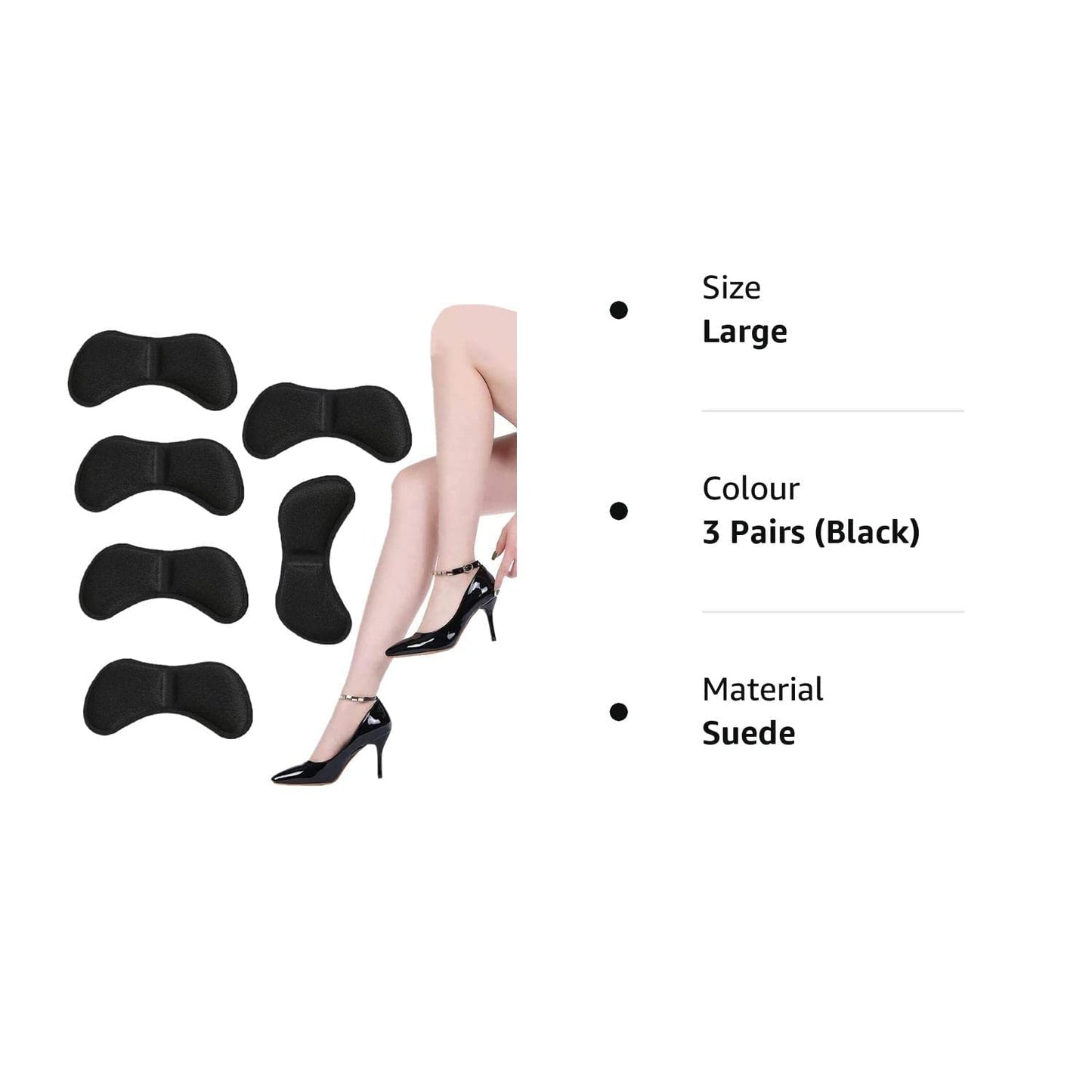 VENTWILLA Shoe Bite Protector for Women, Heel Grips Liner Cushions Inserts for Loose Shoes, Shoe Fillers for Women, Shoe Insoles for Men Fit and Comfort (1)