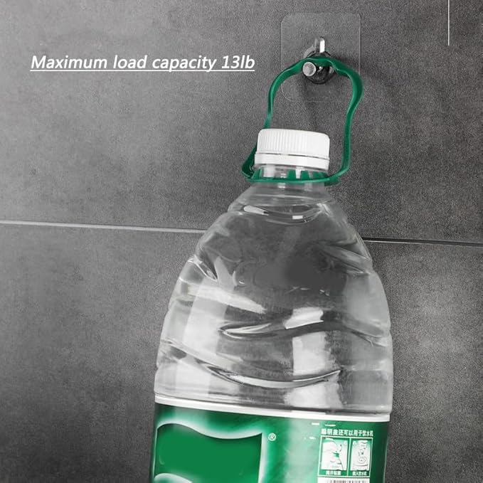 Heavy-Duty Self-Adhesive Wall Hooks (5-Pack, 10KG, No Drilling, Waterproof)