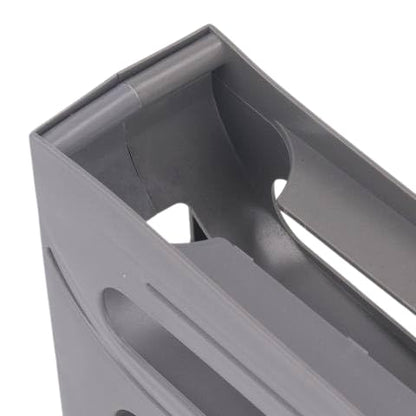 Automatic RollDown Refrigerator Tier Egg Rolling Dispenser, Holds up to 30 eggs, Holder for Fridge Storage - Gray,White