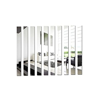 10pcs/Mirror Lines Acrylic 3D Wall Sticker Living Room Home Decoration Self-Adhesive Ceiling Waist Line Dining Room Wall Decoration