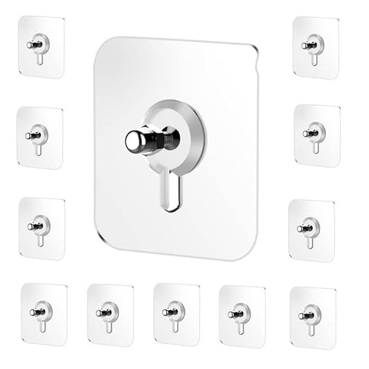 Heavy-Duty Self-Adhesive Wall Hooks (5-Pack, 10KG, No Drilling, Waterproof)