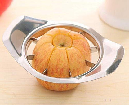 Cubiq Stainless Steel Apple Slicer 8-Blade, Stainless Steel Apple Cutter, Ultra-Sharp Apple Cutter, Peeler, Wedger, Divider