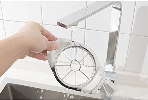 Cubiq Stainless Steel Apple Slicer 8-Blade, Stainless Steel Apple Cutter, Ultra-Sharp Apple Cutter, Peeler, Wedger, Divider