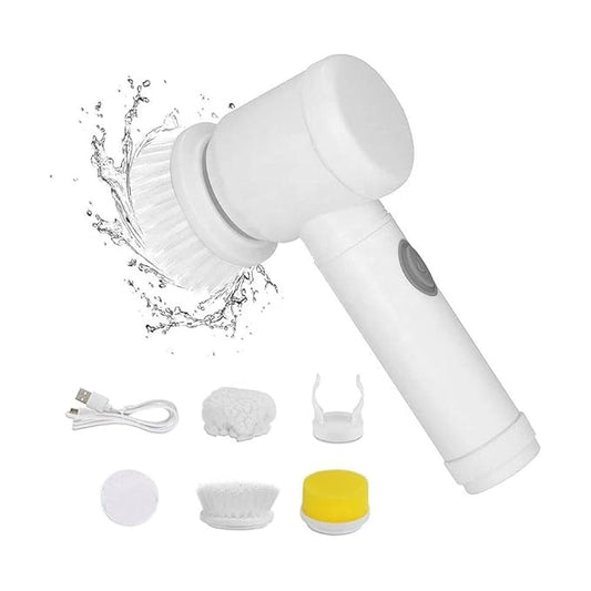 Electric Spin Scrubber, Waterproof Electric Cleaning Brush with 4 Brush Heads, Power Scrubber Electric Scrubber Shower Scrubber for Cleaning Kitchen, Window, Sink, Dish, Grout, Wall, Bathtub