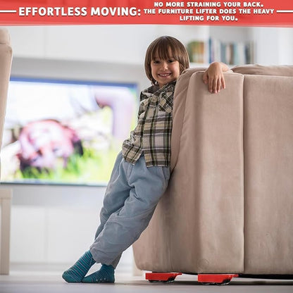GOSHTI ENTERPRISE Furniture Lifter Mover Tool Set Heavy Duty Furniture Lifter Mover Tool Set, Furniture Moving Roller Wheel Set Wardrobes Adjustable Height