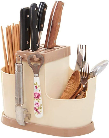 Multi-Function Kitchen Cutlery Organizer & Draining Basket