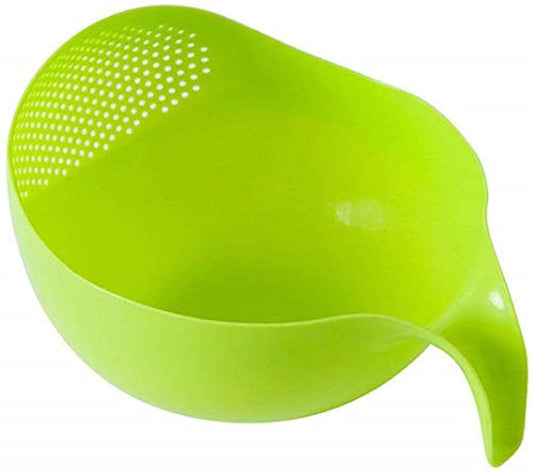Trendy Nest Kitchen Rice Bowl Plastic Fruit Bowl Thick Drain Basket with Handle Washing Basket for Home Kitchen Supplies