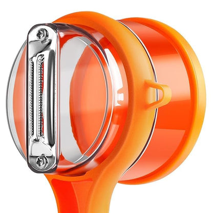 Multifunctional Vegetable Peeler with Container – Double-Sided Stainless Steel Peeler for Fruits & Vegetables | Kitchen Gadget for Potatoes, Carrots & More