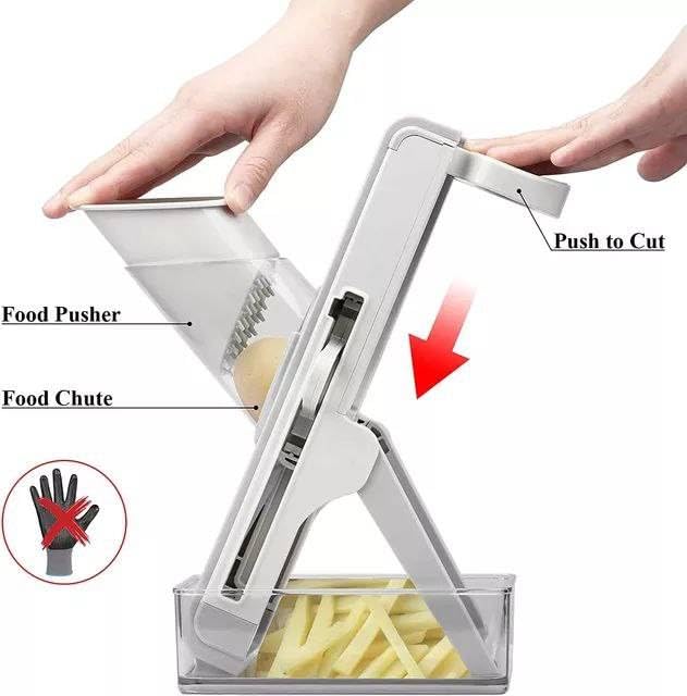 Manual Spring-Loaded Vegetable & Fruit Slicer