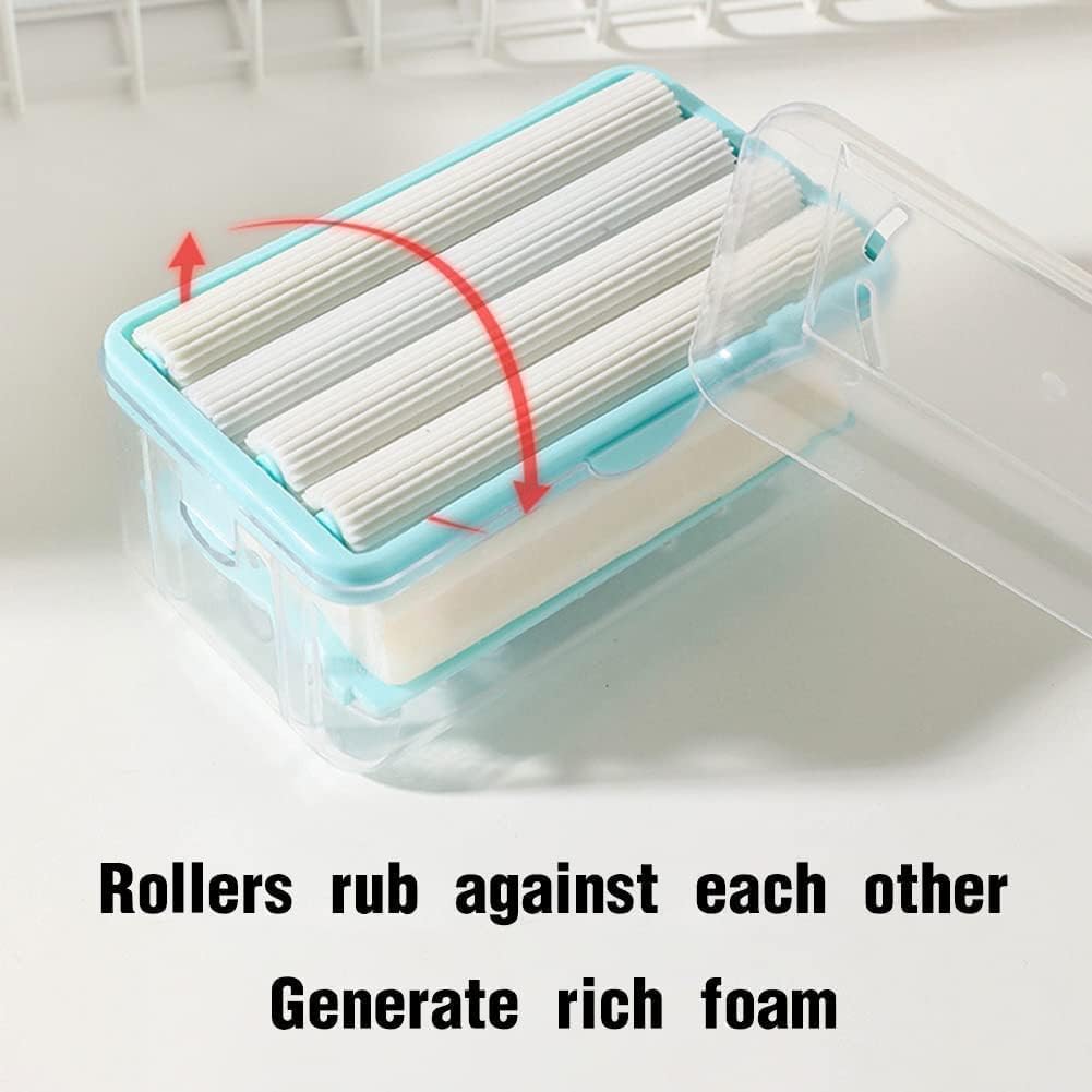 2-in-1 Portable Laundry Rolling Soap Box | Rolling Detergent Storage Box Portable Laundry Soap Dispenser