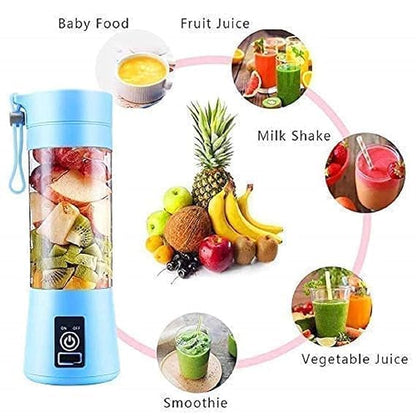 Portable Juice Blender, Juice Maker, Fruit Juicer Machine Electric, USB Rechargeable Personal Size Mini Juicer Grinder, Shakes and Smoothies (Regular)