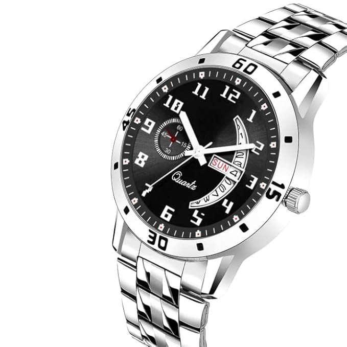 Metal Chain Analog Wrist Watch for Men & Woman (Dial-Black)