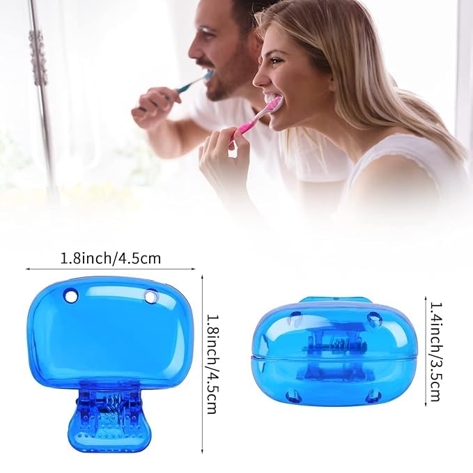 Toothbrush Head Cover 4 Pcs Set Portable Toothbrush Head Protector Protective Portable Plastic Clip's Toothbrush Cover for Household Travel Camping Bathroom Office Oral Care (Multicolour)