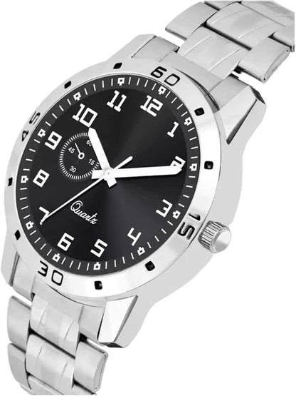 Metal Chain Analog Wrist Watch for Men & Woman (Dial-Black)