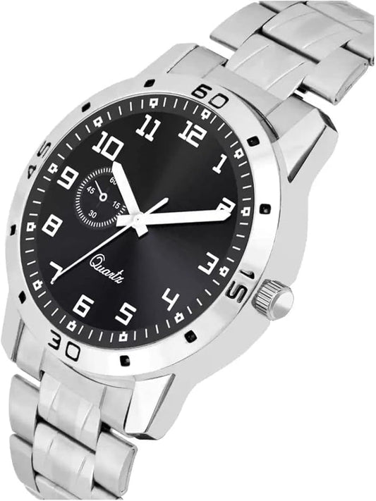 Metal Chain Analog Wrist Watch for Men & Woman (Dial-Black)