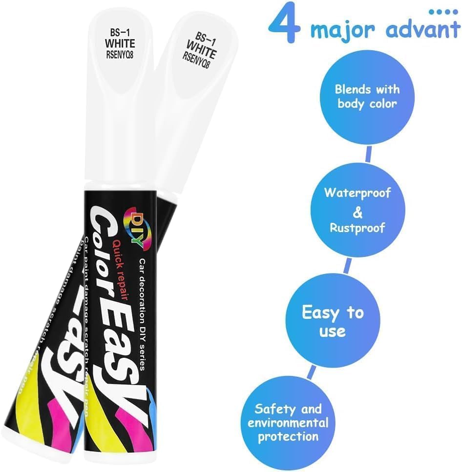 Car Scratch Remover Black, Car Paint Repair Pen Black, Car Paint Glossy,Scratch Repair Paint Pen (Sh-white)
