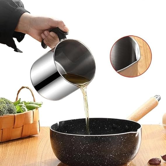 BLIXCOM Oil Strainer Pot Grease Can - Stainless Steel Cooking Grease Container,Reuse Oil Storage (Best Oil Shaver) Can Container with Removable Filter Anti-Scalding Handheld, Lid for Cooking Oil -1.5L