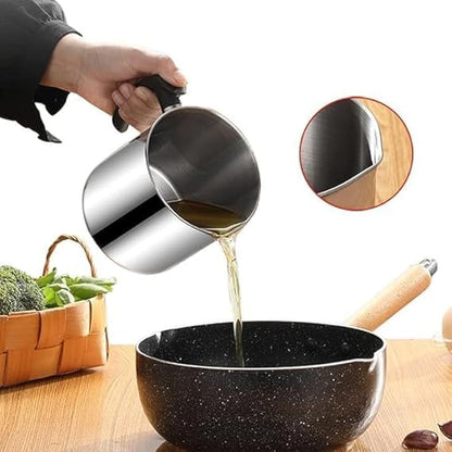 BLIXCOM Oil Strainer Pot Grease Can - Stainless Steel Cooking Grease Container,Reuse Oil Storage (Best Oil Shaver) Can Container with Removable Filter Anti-Scalding Handheld, Lid for Cooking Oil -1.5L