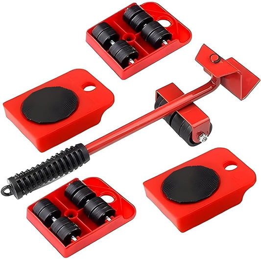 GOSHTI ENTERPRISE Furniture Lifter Mover Tool Set Heavy Duty Furniture Lifter Mover Tool Set, Furniture Moving Roller Wheel Set Wardrobes Adjustable Height