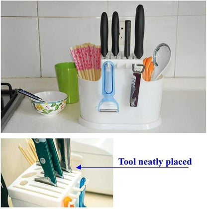 Multi-Function Kitchen Cutlery Organizer & Draining Basket