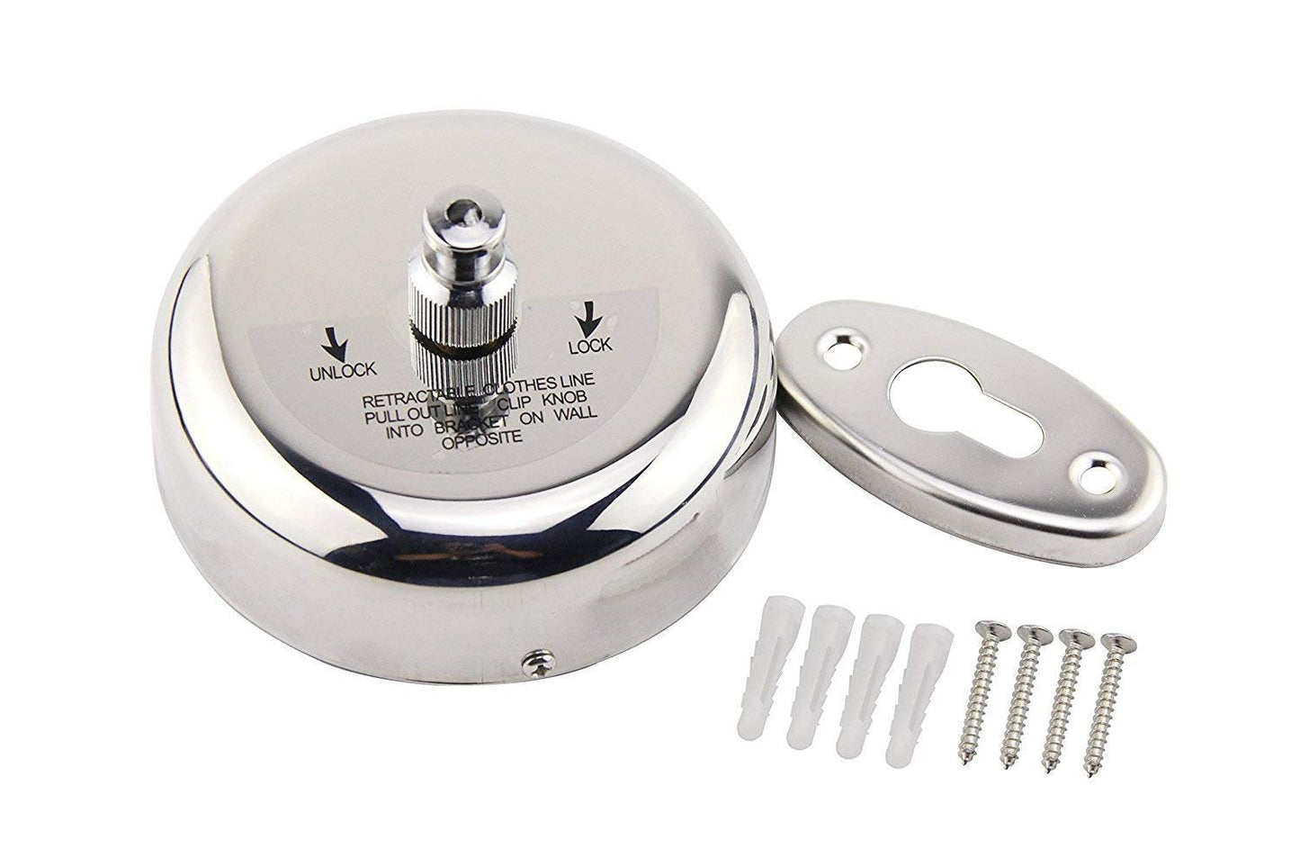 Stainless Steel Retractable and Lockable Cloths line-Set of 2