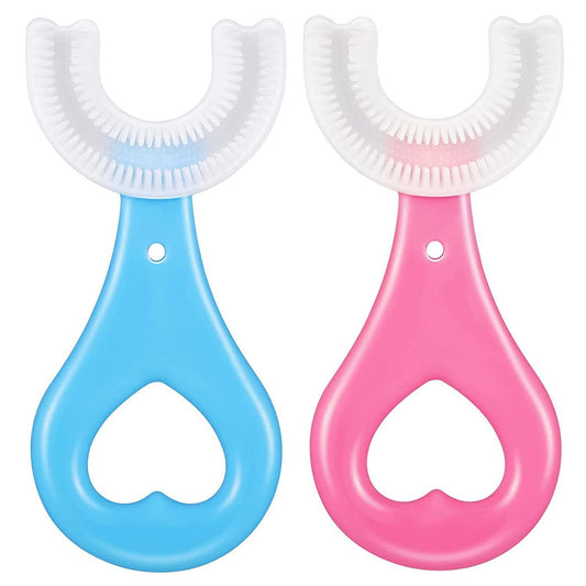 Ortis 360° U-Shaped Kids Toothbrush (2–5 Years, 2-Pack, Multicolor)