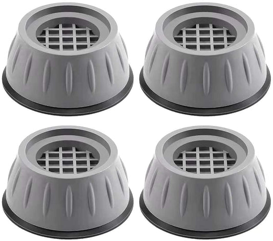 Anti Vibration Rubber Pad with Suction Cup Feet for Support Heavy Appliances Like Washing Machine Fridge Generator Washer Dryer with Noise Cancelation Features Grey 4 Pcs