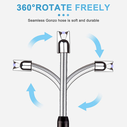 Light Arc, Electric Lighter, USB Rechargeable Electric LED Display Stick Lighter with Long Flexible Neck Suitable for Kitchen, Lights, Gas Stoves, Barbecue (Red)