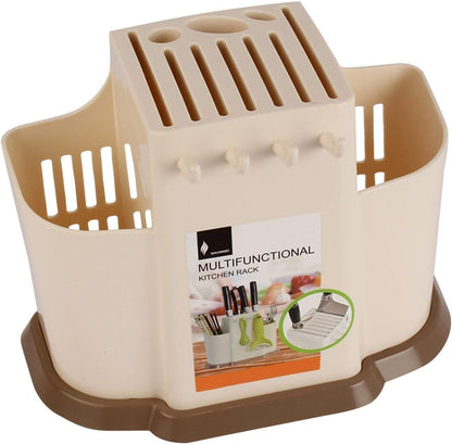 Multi-Function Kitchen Cutlery Organizer & Draining Basket