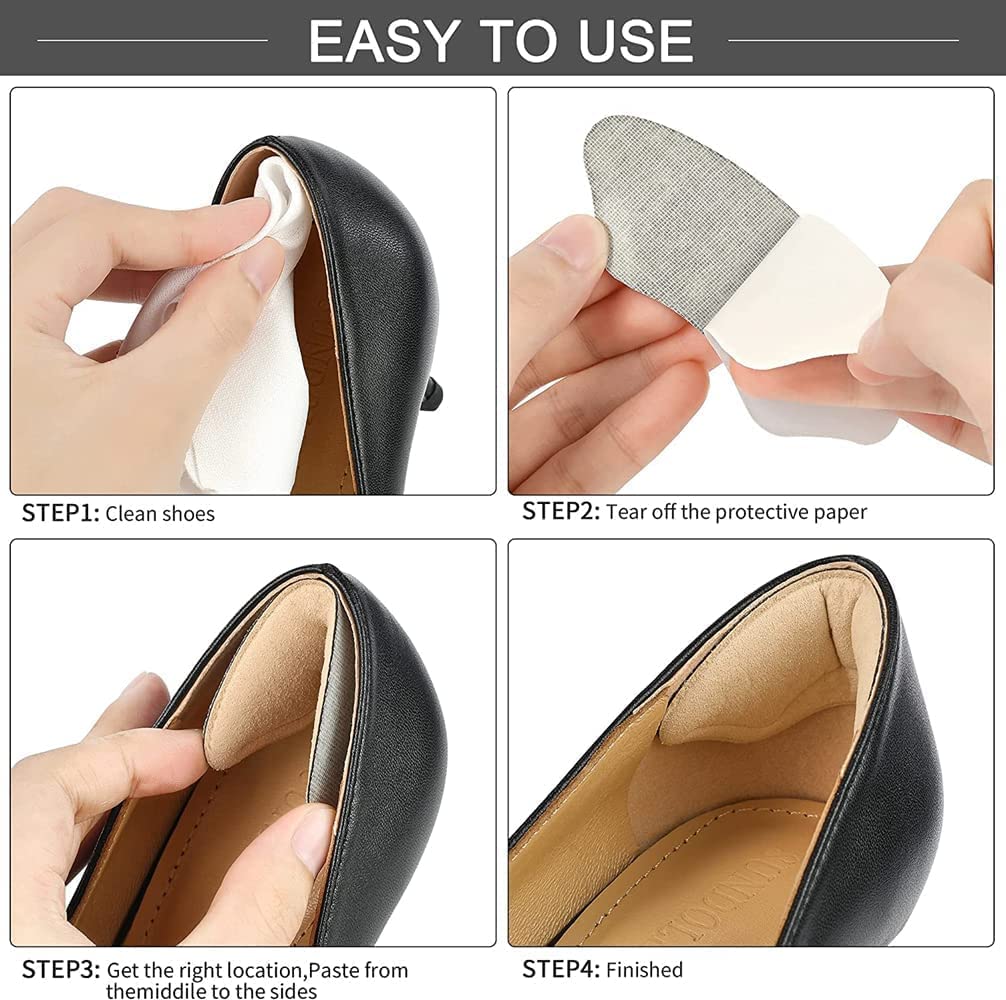 VENTWILLA Shoe Bite Protector for Women, Heel Grips Liner Cushions Inserts for Loose Shoes, Shoe Fillers for Women, Shoe Insoles for Men Fit and Comfort (1)