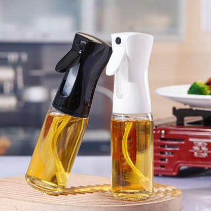 Oil Sprayer Bottle for Cooking, Durable and Food Grade Glass Oil Spray Bottle for Kitchen, Leak-Proof and Refillable Oil Sprayer for Air Fryer, Salad Dressing, Roasting and Frying 220 ML
