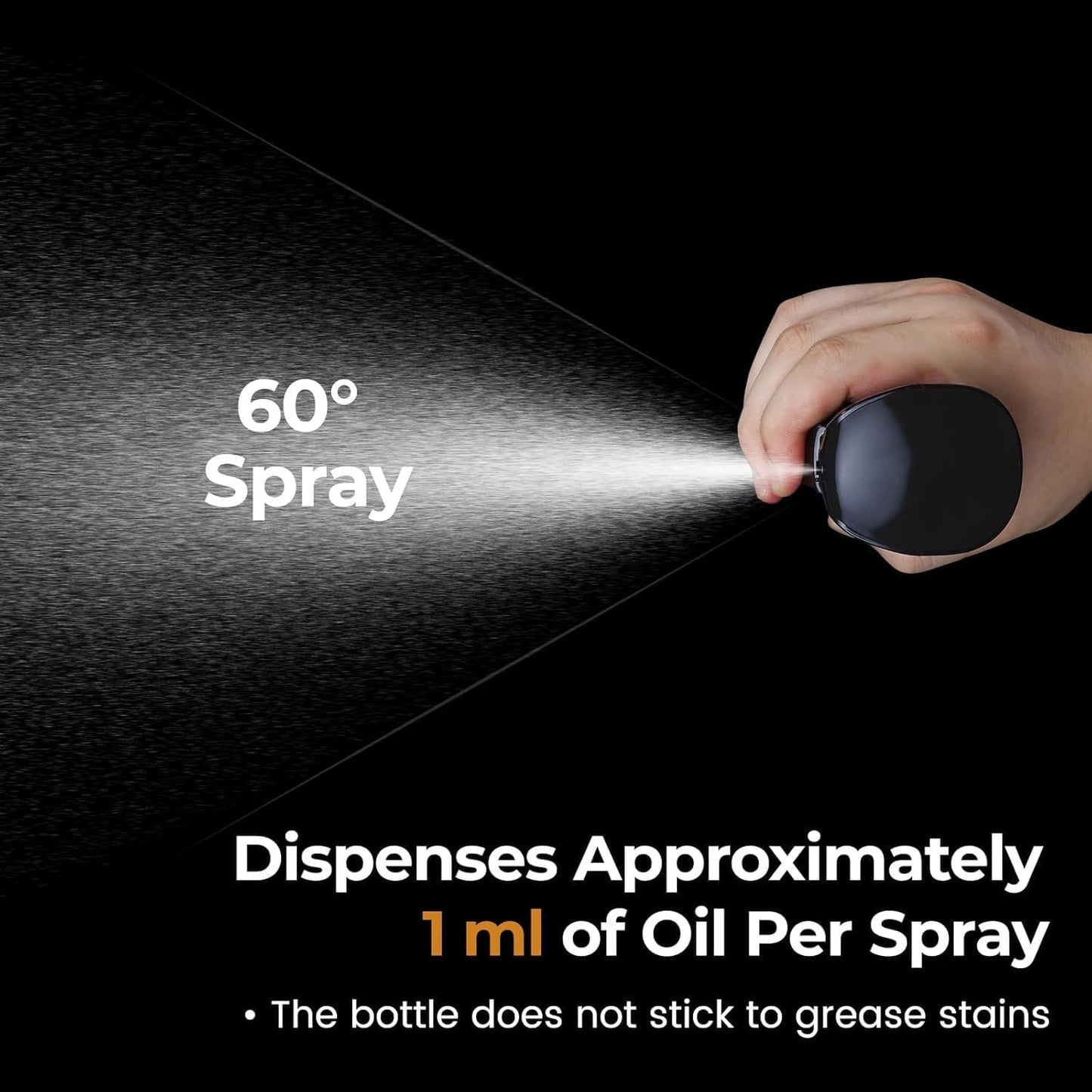 Oil Sprayer Bottle for Cooking, Durable and Food Grade Glass Oil Spray Bottle for Kitchen, Leak-Proof and Refillable Oil Sprayer for Air Fryer, Salad Dressing, Roasting and Frying 220 ML