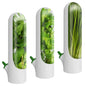 Herb Saver Best Keeper for Freshest Produce, Lasting Refrigerator Herb Keeper, Clear Herb Savor Pod, Herb Storage Container for Cilantro, Mint, Asparagus (3Pcs)