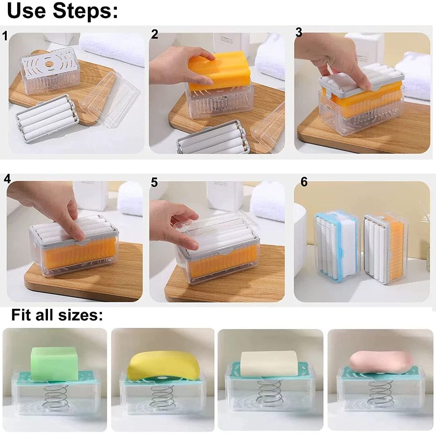 2-in-1 Portable Laundry Rolling Soap Box | Rolling Detergent Storage Box Portable Laundry Soap Dispenser