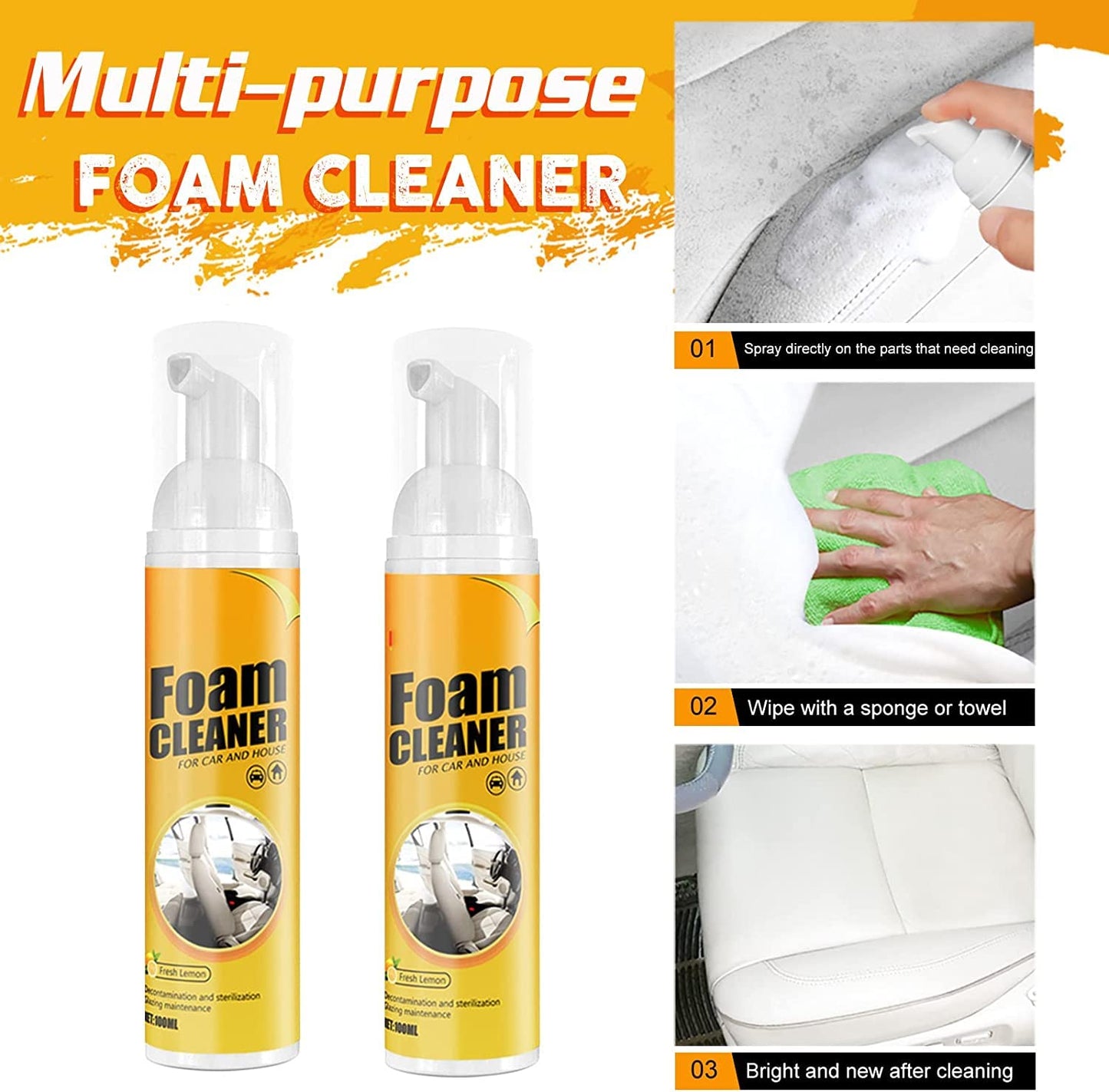 oam Cleaner Spray For Automoive Car Interior Home Appliance Tools | 1 Piece Foam Cleaner