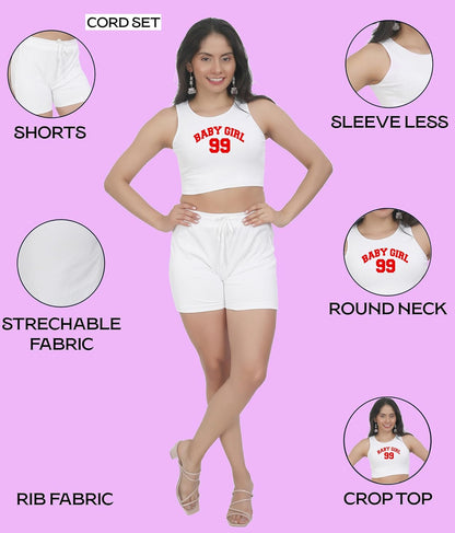 Ribbed Top for Women | Round neck, Half Sleeves Co-ord Set for Women | Stylish Dresses for Women |Night Suit Set| Beach Wear