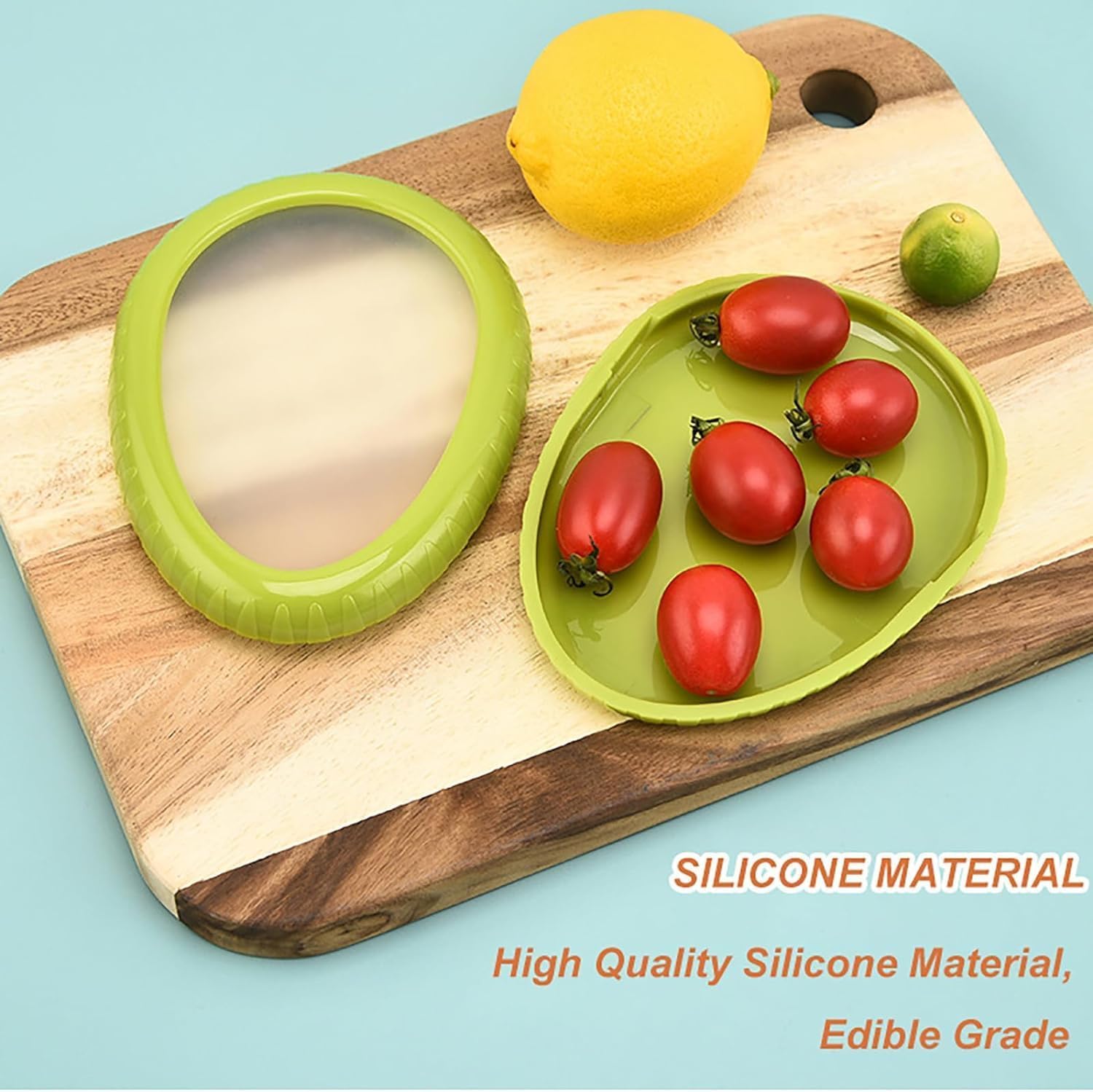 MeeTo Oval Shape Silicone Vegetable & Fruits Container, Saver, Keeper, Storage Box Set Reusable Refrigerator Storage Containers for Maintaining Freshness of Food (Pack of 1)