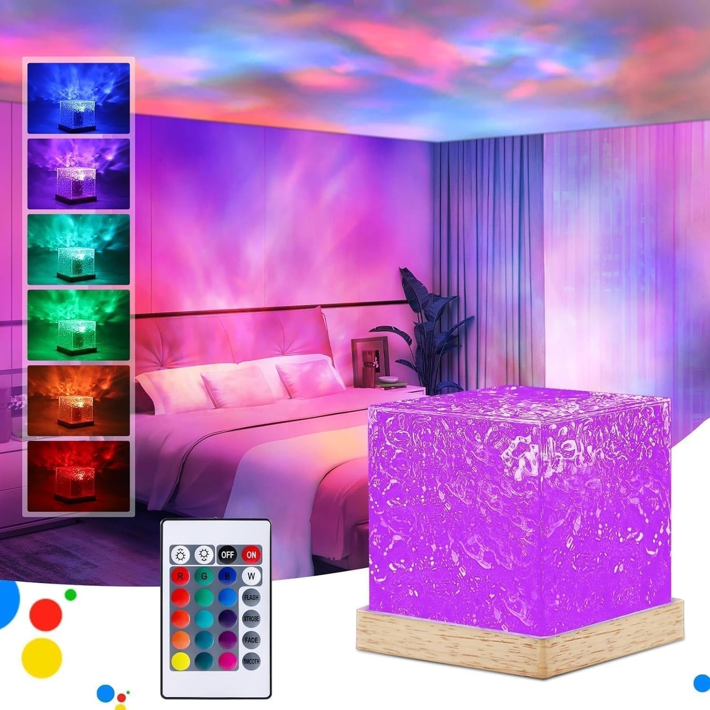 ROMJ Do It Yourself Aesthetic Tulip Cube Lamp – 20 LED Flowers for Desktop, Bedroom & Living Room Décor Best Birthday Gift