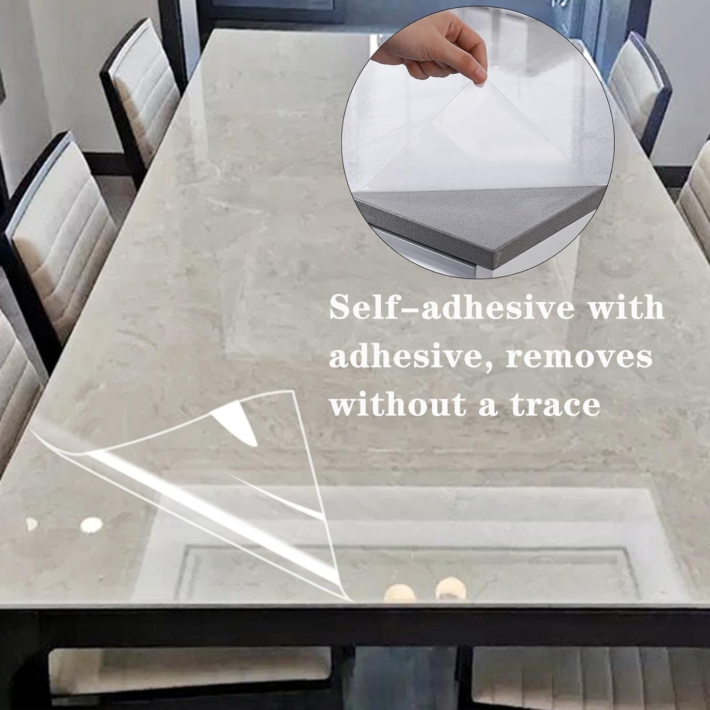 SUNBIRD Kitchen Anti-Oil & High-Temperature Resistance Transparent Tile Sticker, Kitchen Backsplash Clear Wall Protector, Proof Self Adhesive 140 Micron Thickness(12" x 36" Inch)