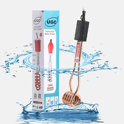 UGC Immersion Water Heater rod - 1500 Watt Shock Proof Electric 100% copper Easy to use 1 year Brand warranty