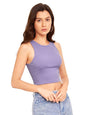 Istyle Can Women's & Girls' Solid Crew Neck Ribbed/Knitted Sleeveless Stretchable Slim Fit Crop Tank Top