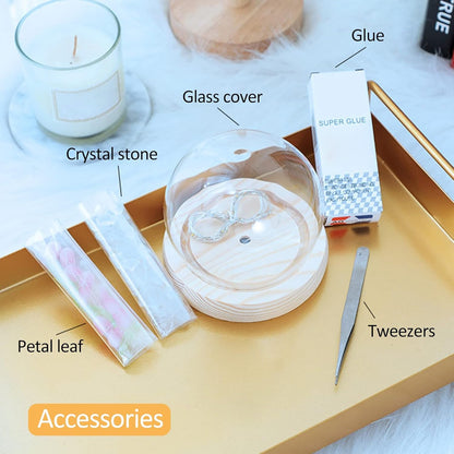 ROMJ Do It Yourself Aesthetic Tulip Cube Lamp – 20 LED Flowers for Desktop, Bedroom & Living Room Décor Best Birthday Gift