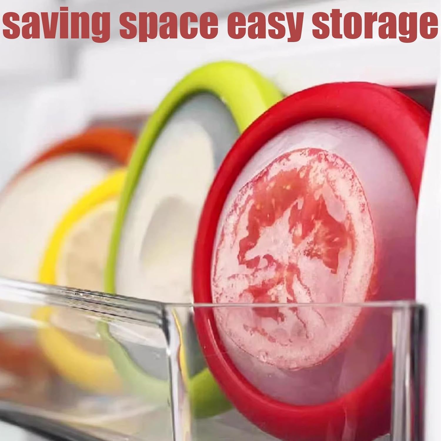 MeeTo Oval Shape Silicone Vegetable & Fruits Container, Saver, Keeper, Storage Box Set Reusable Refrigerator Storage Containers for Maintaining Freshness of Food (Pack of 1)